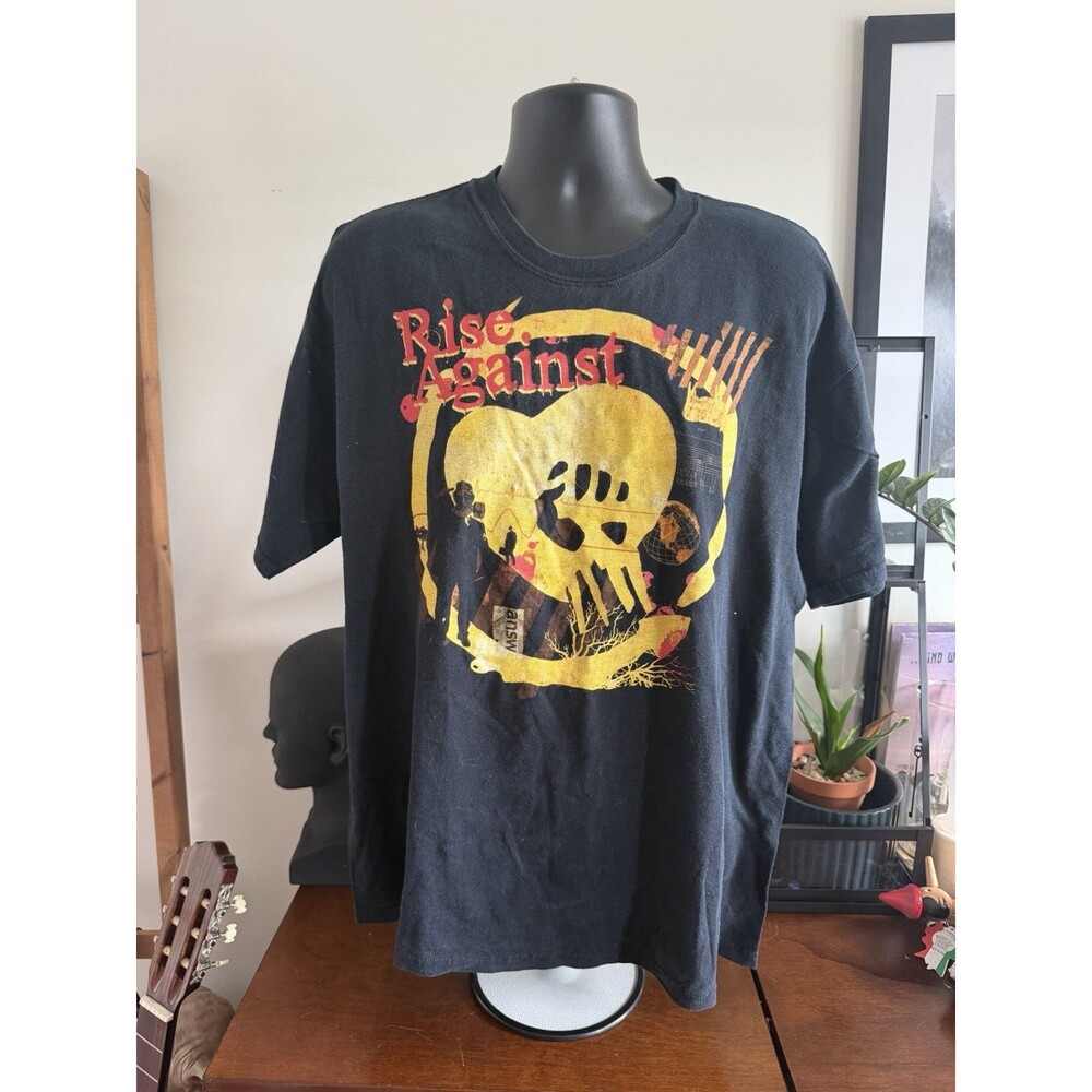Vintage Y2K Rise Against Band T Shirt Mens Medium Appeal To Reason Rare Promo XL